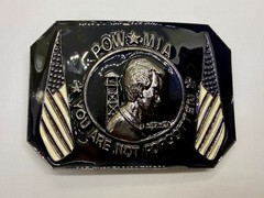 POW MIA You Are Not Forgotten Flag Army Patriots Belt Buckle New Condition