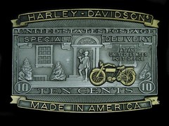 UD07170 *NOS* REALLY GREAT **HARLEY-DAVIDSON MOTORCYCLES** ADVERTISEMENT BUCKLE