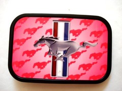 Official License Mustang Pink Color Belt Buckle Famous