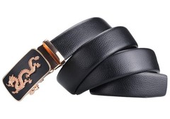 ALAKA Mens Leather Belt 47.24 » * 1.37 »(Length 120cm * Width 3.5cm ), A003