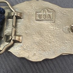 Vintage Detroit Diesel Allison Transmission Belt Buckle W/Macrame Strap 1970s