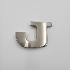 J Initial Brushed Chrome Belt Buckle 3&Prime; x 2&Prime; Up To 1 1/4&Prime; Belt