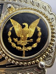 24k GOLD PLATED VINTAGE BELT BUCKLE RARE