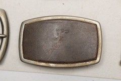 Lot of 9 Assorted Belt Buckles 1.5” Silvertone Brass Nickel Leather Crafter