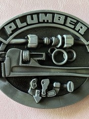 Plumber Belt Buckle Western Cowboy Native American