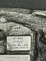 ALASKA BELT BUCKLE 1984 COMMEMORATIVE 3D WOLF HEAD LIMITED EDITION 1776/2500