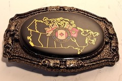 Canada 125th anniversary Map of Canada 1867-1992 Belt Buckle