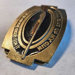 Vtg 1978 Great American Belt Co. Brass Belt Buckle Rifle 2nd Amendment Limited
