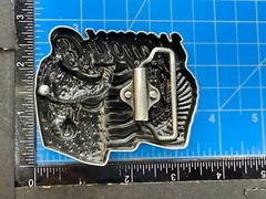 Native American Indian Commemorative Cutout New Belt Buckle – Eagle & USA Flag