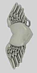 Heart Shaped Belt Buckle Wild at Heart Silver Chrome Vintage Metal Men Women New