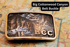 Big Cottonwood Canyon Topographic Belt Buckle | Hand Poured Bronze | 3D Map