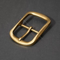 40mm Men Vintage Solid Brass Plated Western Leathercraft Center Bar Belt Buckle