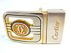 Vintage Cartier 2C & Yves Saint Laurent YSL Men&rsquo;s Unisex Clothing Belt Buckle 2p