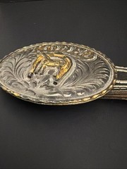 Vintage Artes Valenzuela AV Rodeo Horse Buckle & Charro Belt Mexico