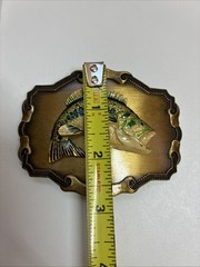 NEW VINTAGE 1978 RAINTREE 3D LARGEMOUTH BASS BELT BUCKLE BRASS MADE IN USA NOS