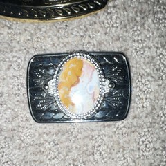 Lot of 5 Men&rsquo;s Western Floral Metal Belt Buckles 1.5in Fit Silver Gold