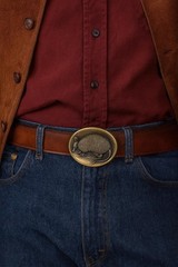 Vintage Armadillo Belt Buckle Engraved Brass Texas Southwestern Rodeo Style