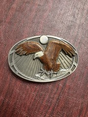 Landing Bald Eagle Belt Buckle Masterpiece Collection of America Vintage