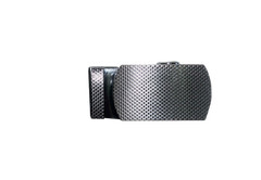 Men&rsquo;s Belt Buckle Auto sliding Self locking ratcheting track line silver buckle