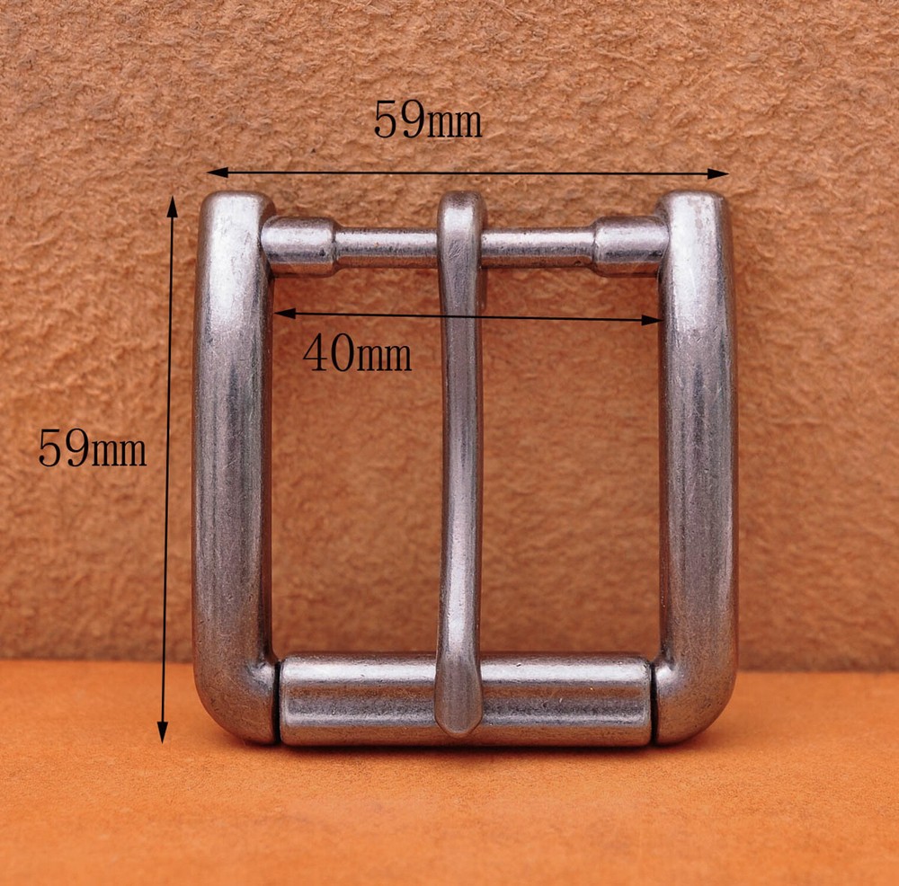 Antiqued Silver Single Prong Replacement Roller Belt Buckle Fits 40mm Belt Strap