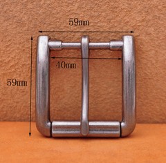 Antiqued Silver Single Prong Replacement Roller Belt Buckle Fits 40mm Belt Strap