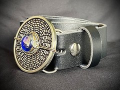Darren McNeese Archive Belt Buckle Blue Stone Peru Industrial Gothic Handmade