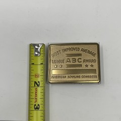 Vintage Belt Buckle American Bowling Congress Most Improved Average Award Blank