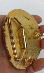 VTG Glossy Gold Madame Beverly Harrell&rsquo;s Cottontail Ranch Belt Buckle 1975 *Read