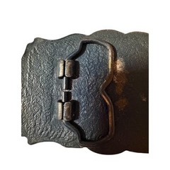 Antique Brass Tone Wildlife Bear Deer Scene Western Belt Buckle