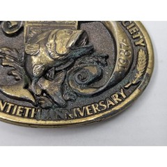 Vintage BASS Anglers Sportsman Society 20th Anniversary Belt Buckle 1967-1987