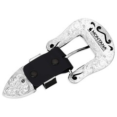 Montana Silversmiths Cowboy Classic 3-Piece Tri-Color Western Belt Buckle Set