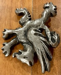 1980S GRIFFON SILVER COLORED AWESOME BELT BUCKLE WATCH OUT HARRY POTTER!!