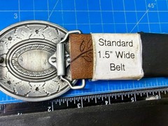Southwestern Tribal Pattern Blue Red Enamel Colored Belt Buckle in New Condition