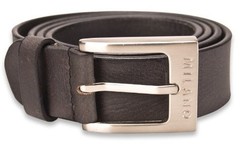 MILANO MENS 1.5&Prime; REAL FULL GRAIN LEATHER BELTS SILVER BUCKLE BLACK BROWN ML2920