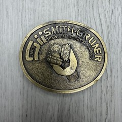 Smith-Gruner Mining Industrial Drill Bit Brass Belt Buckle Oil Gas