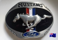 1pcs Mustang Car Belt Buckle Metal Suit 4cm Belt Width 11x8cm