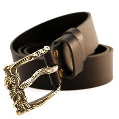 Brass belt buckle « Dragon », Handmade pin type Scandinavian Dragon belt buckle
