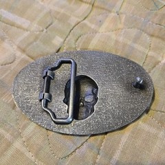 SKULL GUNS BULLETS HANDCUFFS Metal Belt Buckle