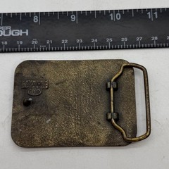 Vintage NAPA Bearings Belt Buckle RJ Roberts USA Brass Tone Automotive Promo