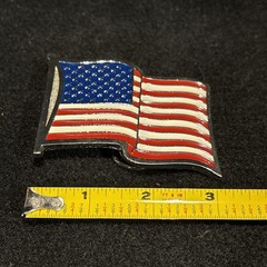 New! High Quality Enameled Metal American Waving Flag Belt Buckle