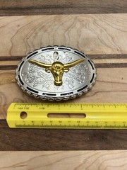 Western 3D Cowboy Cowgirl Bull belt buckle perfect Valentines/Birthday Gift