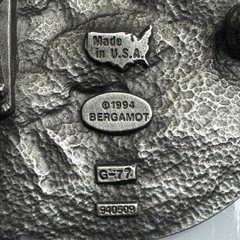 Bergamot 1994 Toon Time Cat Belt Buckle Pewter Made in USA G 77