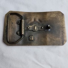 Vintage Express Wells Fargo Mexico Belt Buckle Rectangle 4in By 2.25in Travel