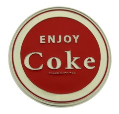 Coke Bottle Belt Buckle Red & White Metal Vintage Cosplay Halloween Costume Rare