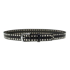 Milwaukee Leather MP7100 Men&rsquo;s Studded Genuine Leather Belt for Biker w/ Buckle