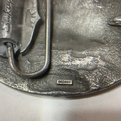 End Of Trail Men’s Belt Buckle By Siskiyou Blue Color Made In USA 1995