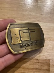 RCA Insurance Vintage Belt Buckle Brass Original 1/4LB+ Man Cave Fashion Decor