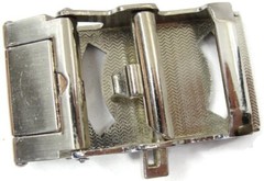 Cam Belt Buckle Casual Silver Tone
