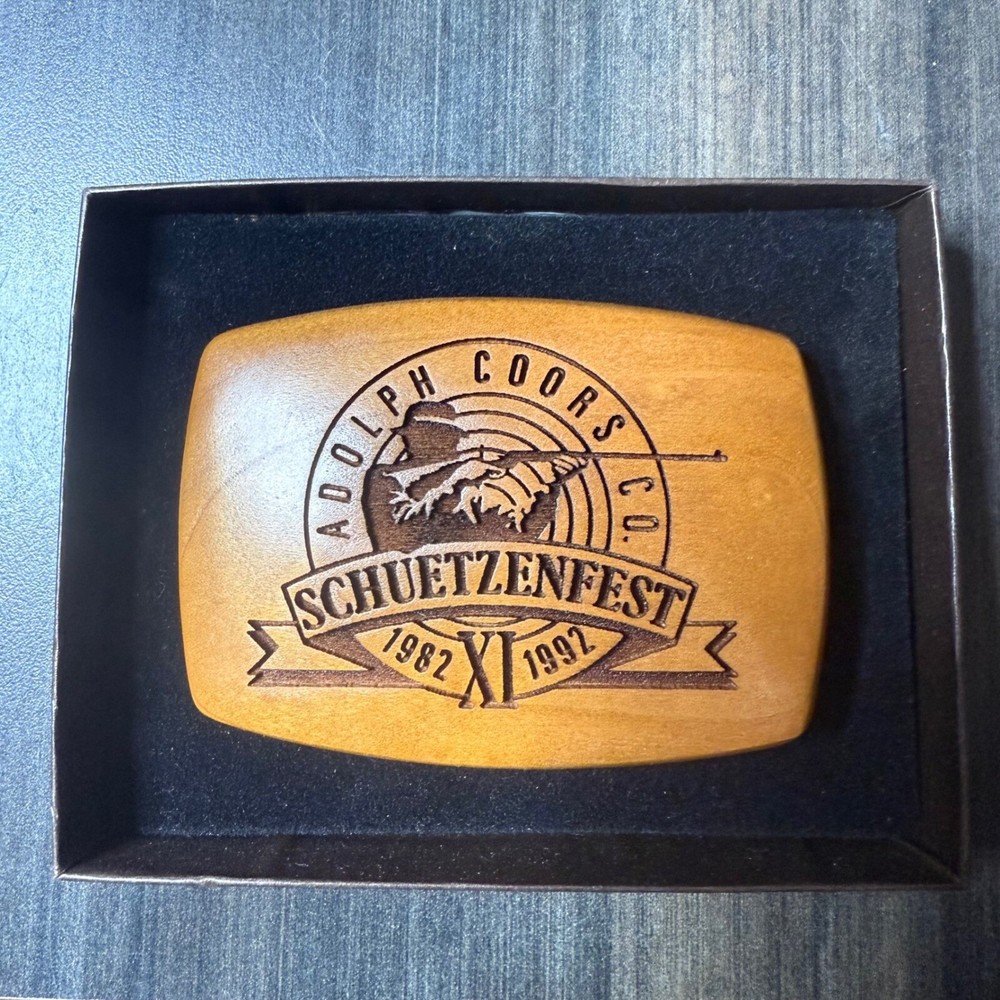 Adolph Coors Schuetzenfest Belt Buckle Herrett&rsquo;s Twin Falls Idaho 1982-1992