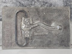 2002 Motorhead Metal And Enamel 3.75&Prime; Wide Piano Keyboard Belt Buckle